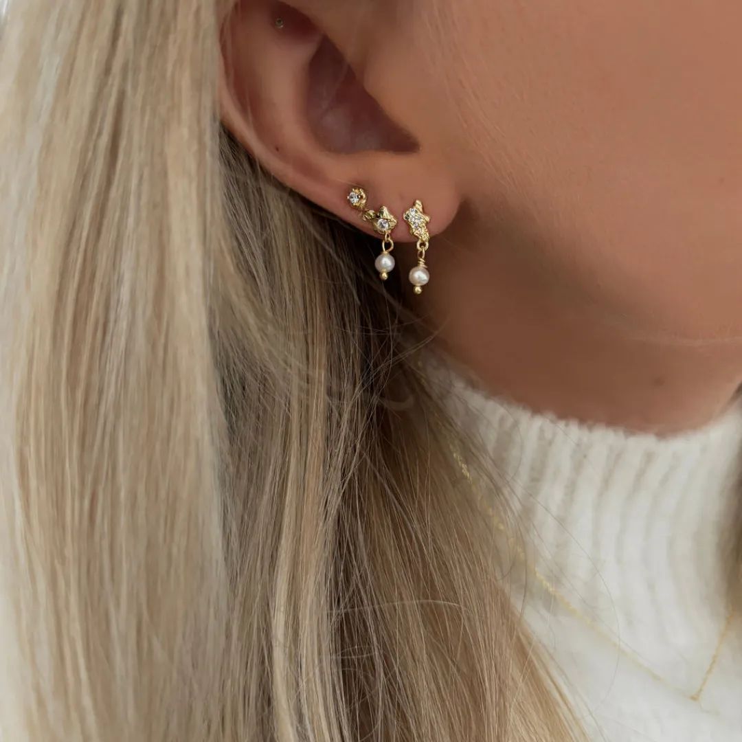 Nava Copenhagen Øreringe | Ørestikker>Ainoa Earrings - Gold Plated