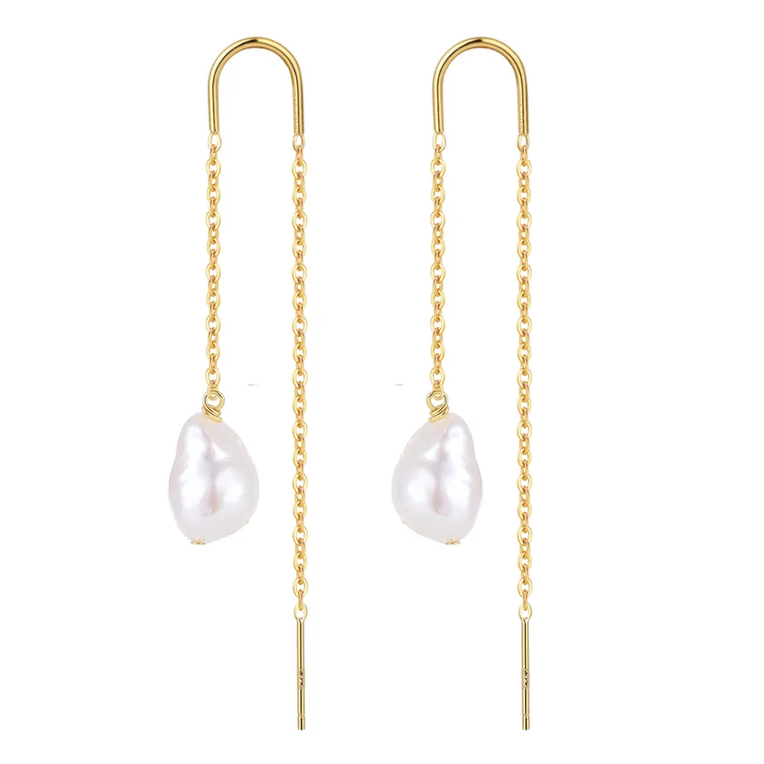 Nava Copenhagen Øretråde | Øreringe>Ananta Earrings - Gold Plated