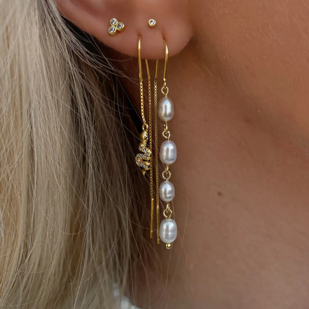 Nava Copenhagen Øreringe | Øretråde>Boa Ear Threads - Gold Plated