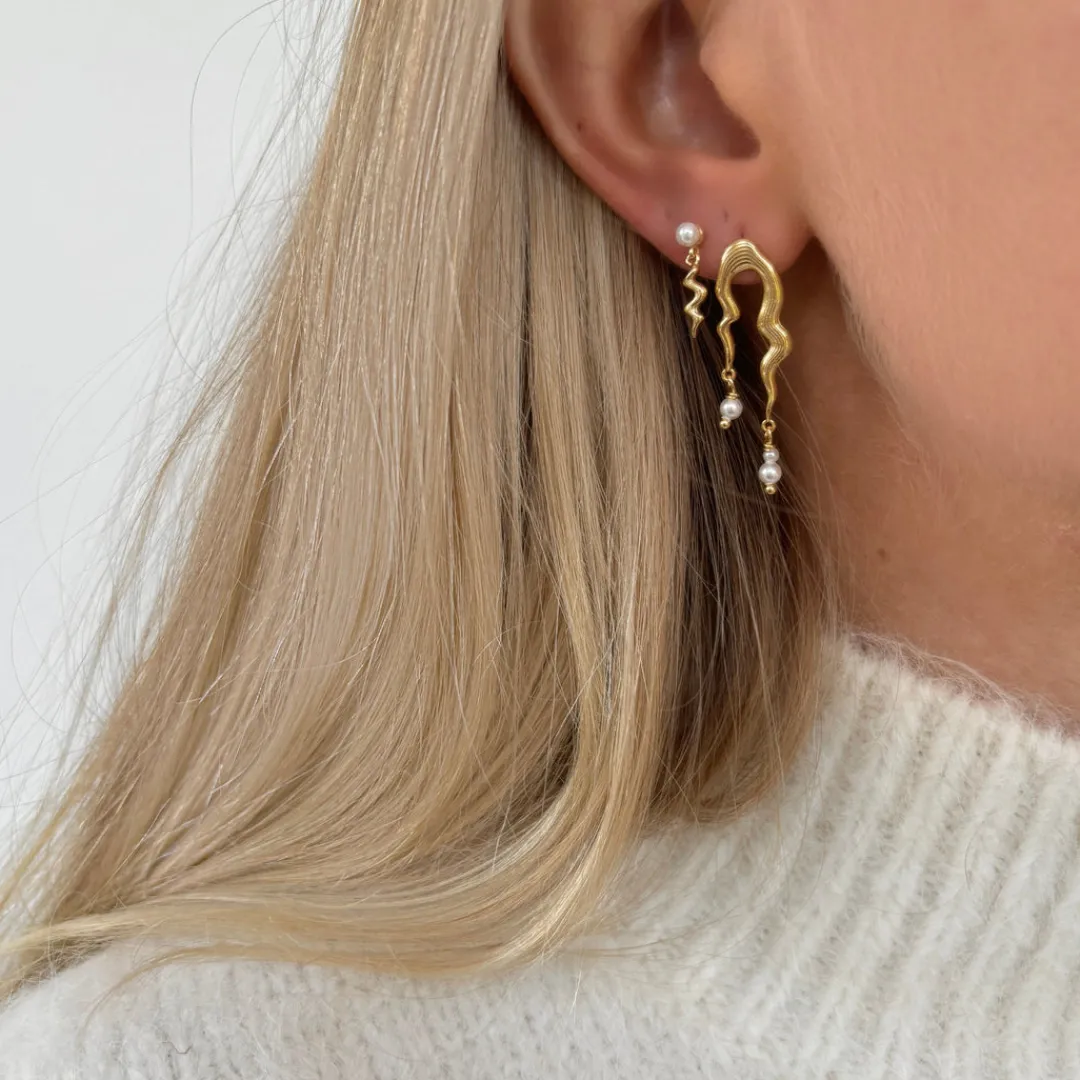 Nava Copenhagen Øreringe | Ørestikker>Caer Earrings - Gold Plated