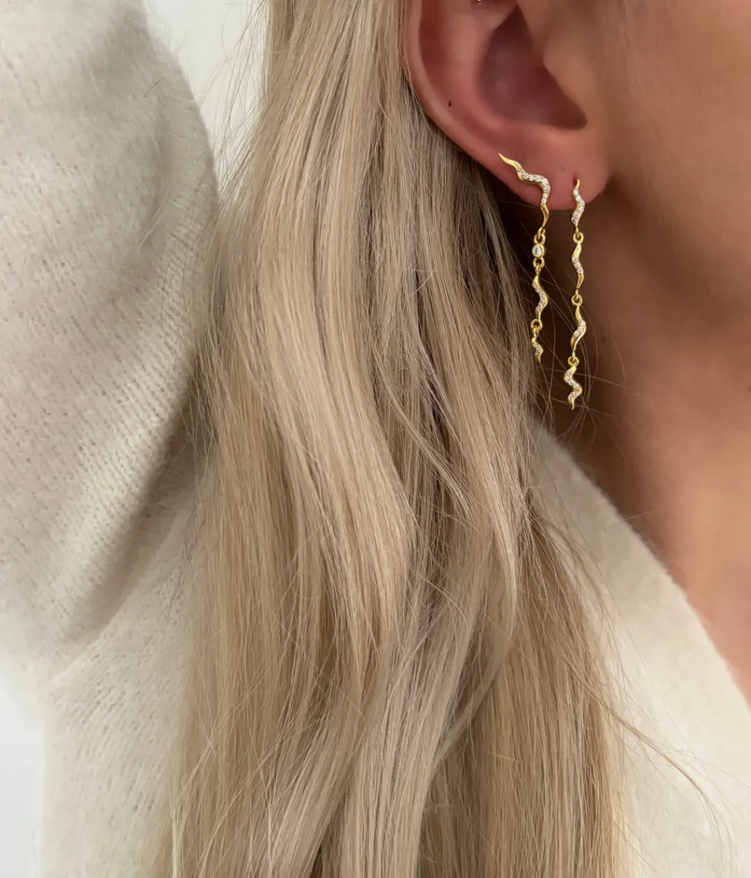 Nava Copenhagen Øreringe | Ørestikker>Chara Earrings - Gold Plated