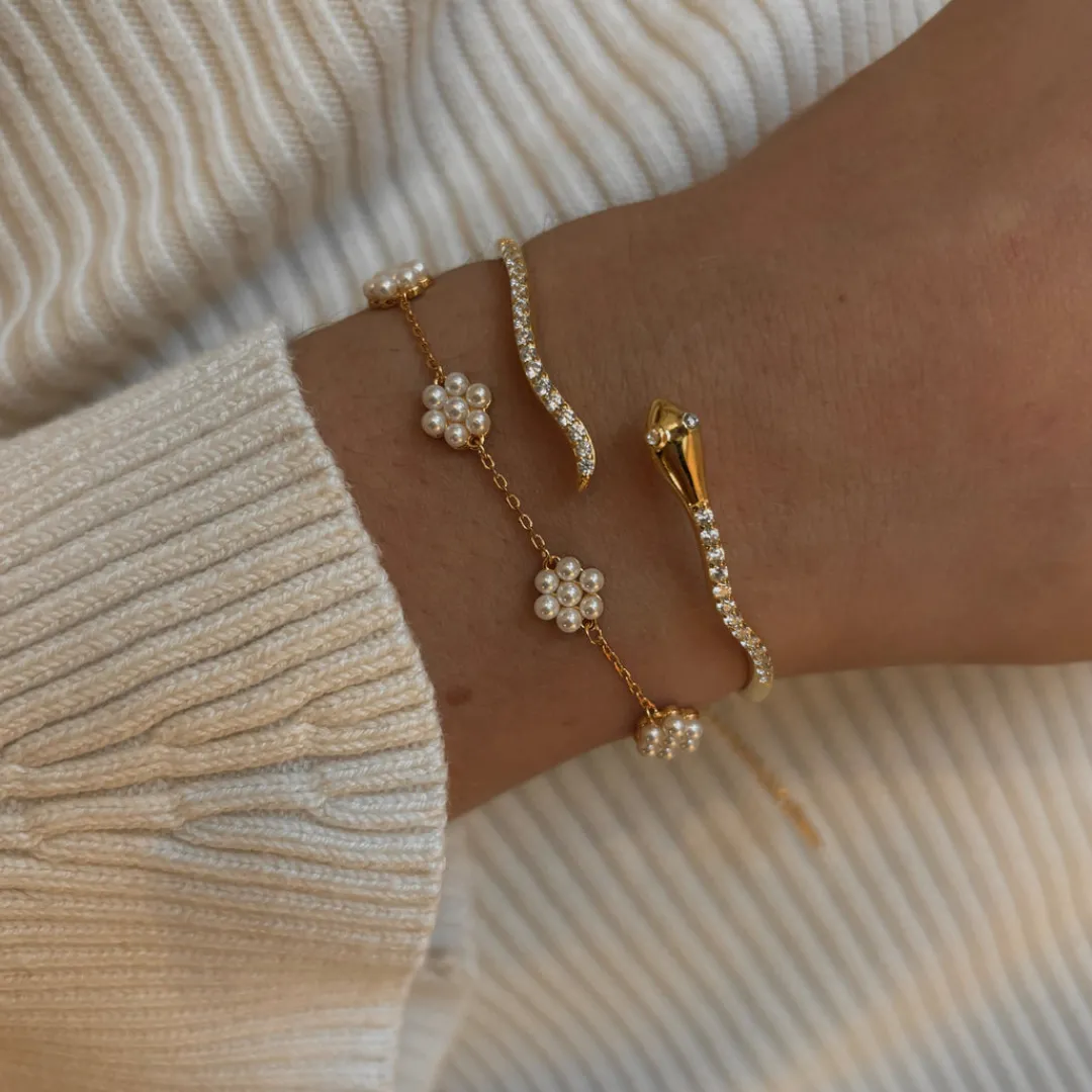 Nava Copenhagen Armbånd>Dandelion Bracelet - Gold Plated