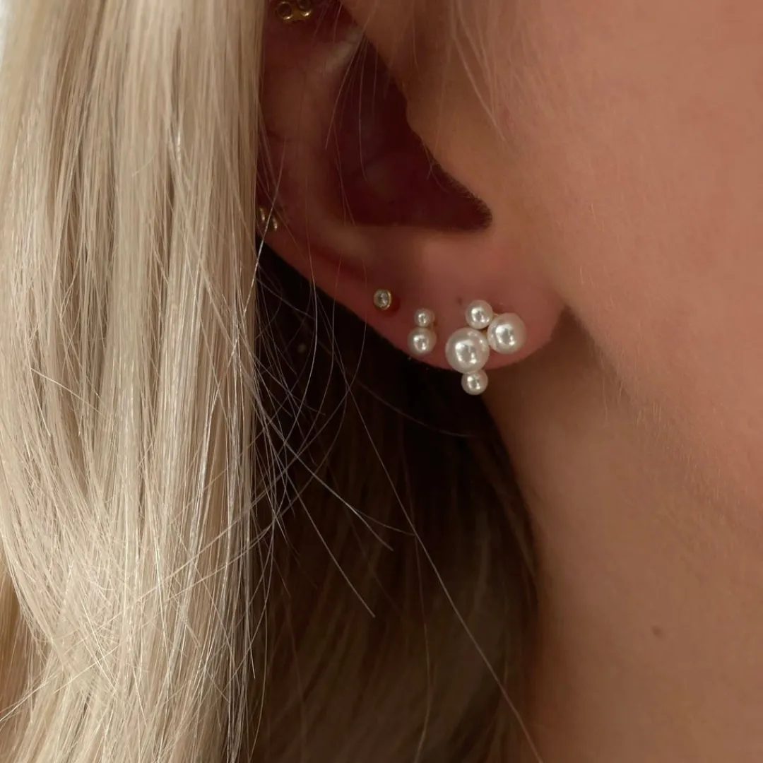 Nava Copenhagen Øreringe | Ørestikker>Dimah Earrings - Gold Plated