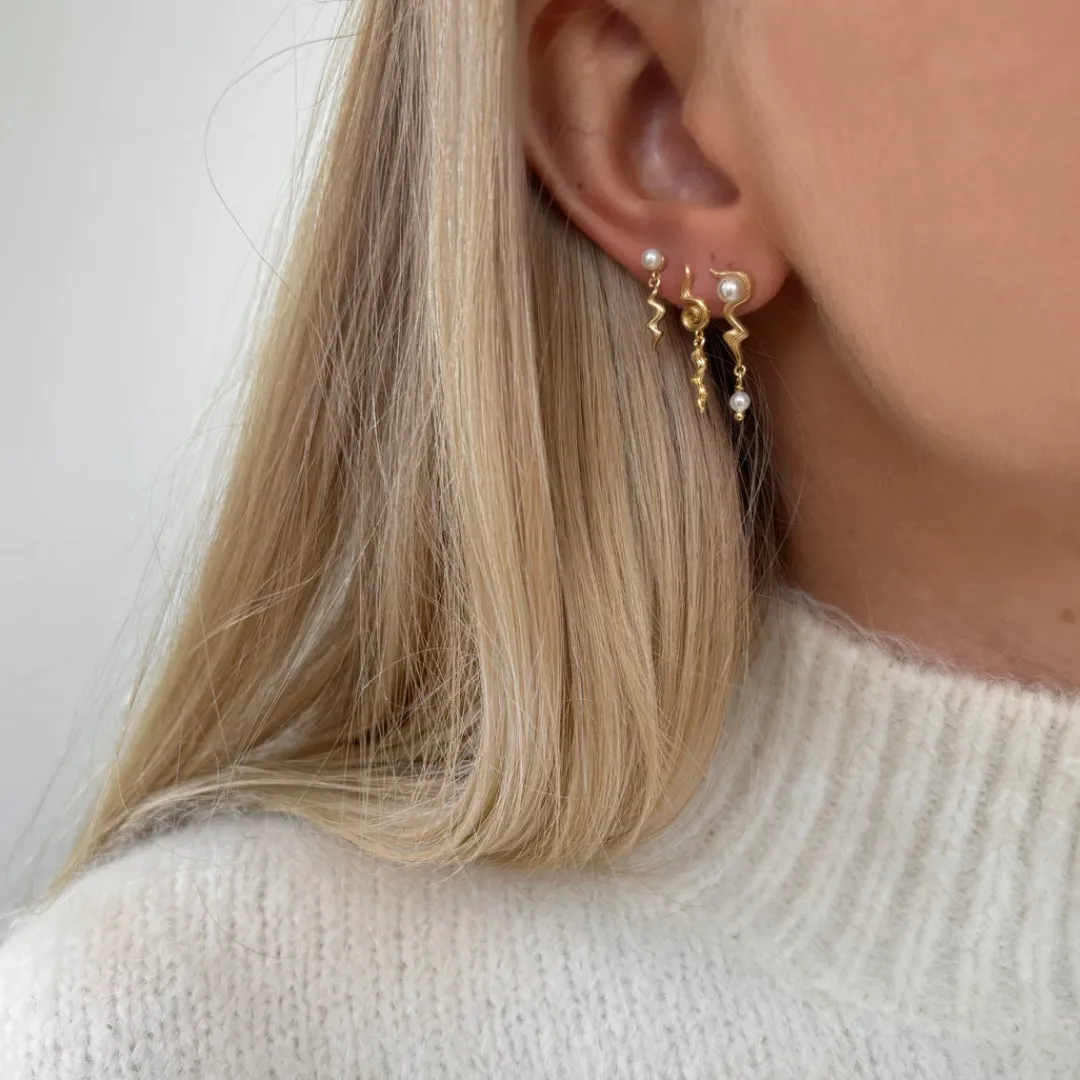 Nava Copenhagen Øreringe | Ørestikker>Drema Earrings - Gold plated