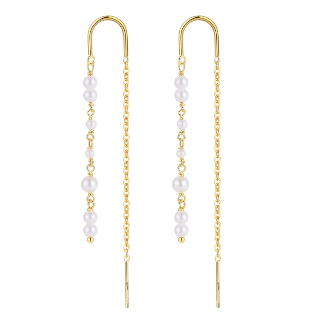 Nava Copenhagen Øretråde | Øreringe>Ekans Earrings - Gold plated