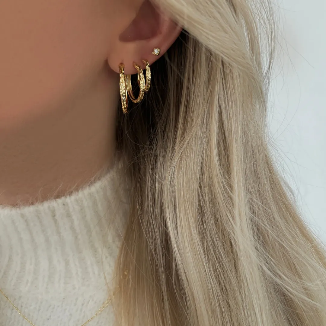 Nava Copenhagen Hoops | Øreringe>Elio Earrings L - Gold plated