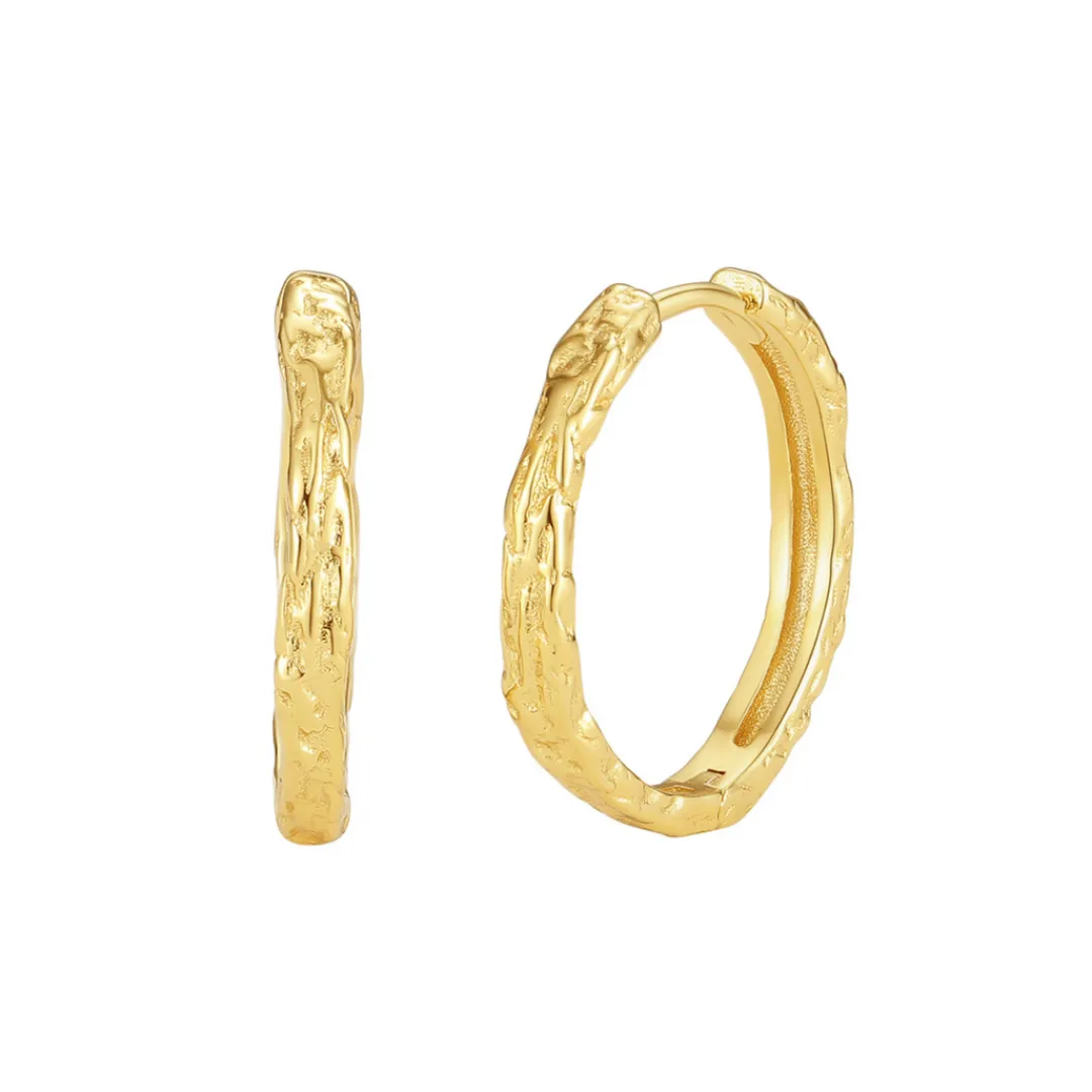 Nava Copenhagen Øreringe | Hoops>Elio Earrings M - Gold plated
