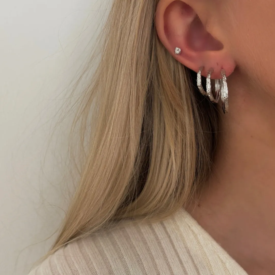 Nava Copenhagen Hoops | Øreringe>Elio Earrings S - Silver
