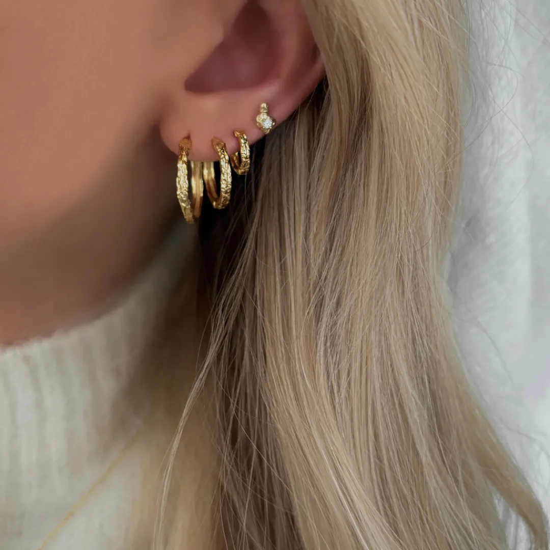 Nava Copenhagen Øreringe | Hoops>Elio Earrings XS - Gold plated