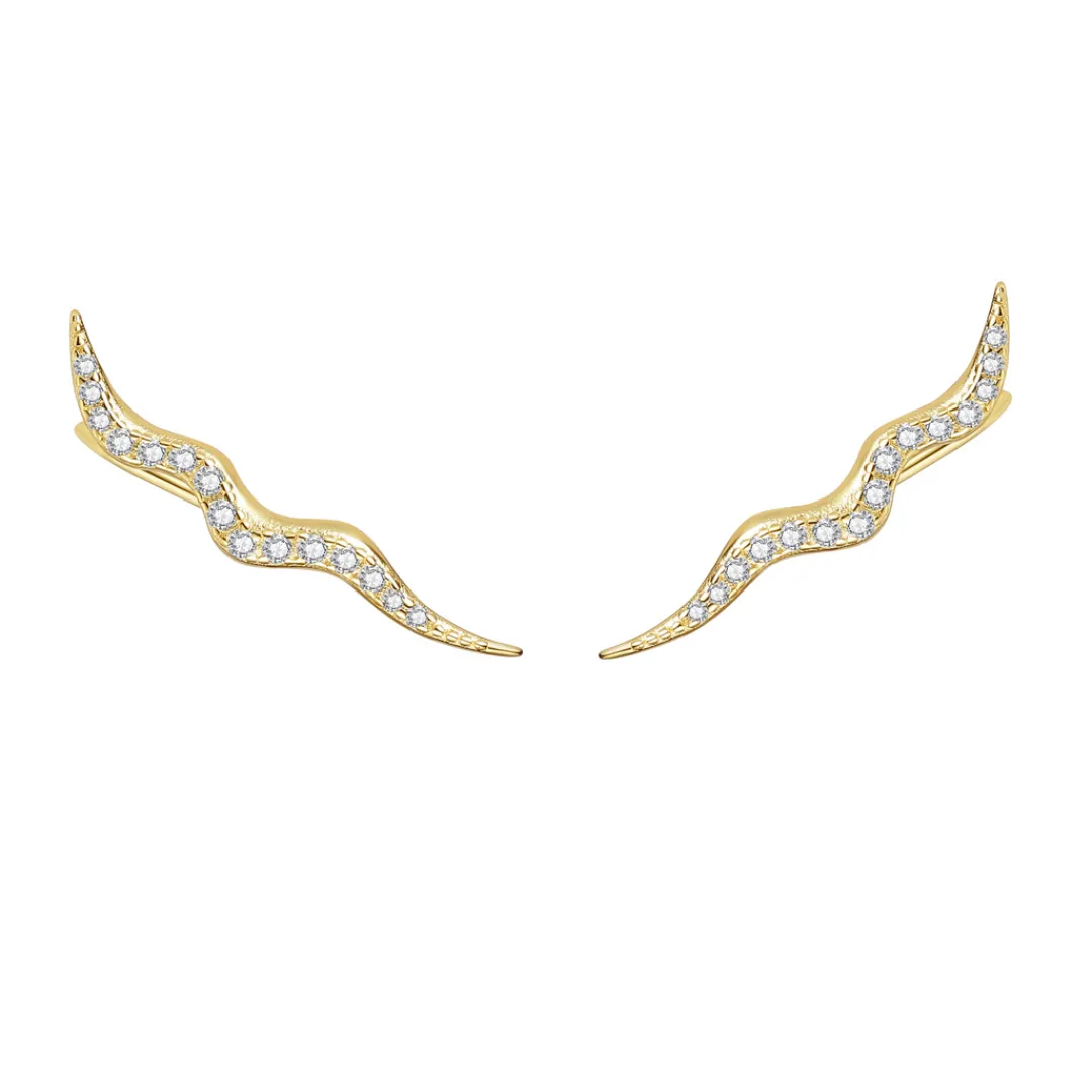 Nava Copenhagen Øreringe | Ørestikker>Esther Ear Climber - Gold Plated