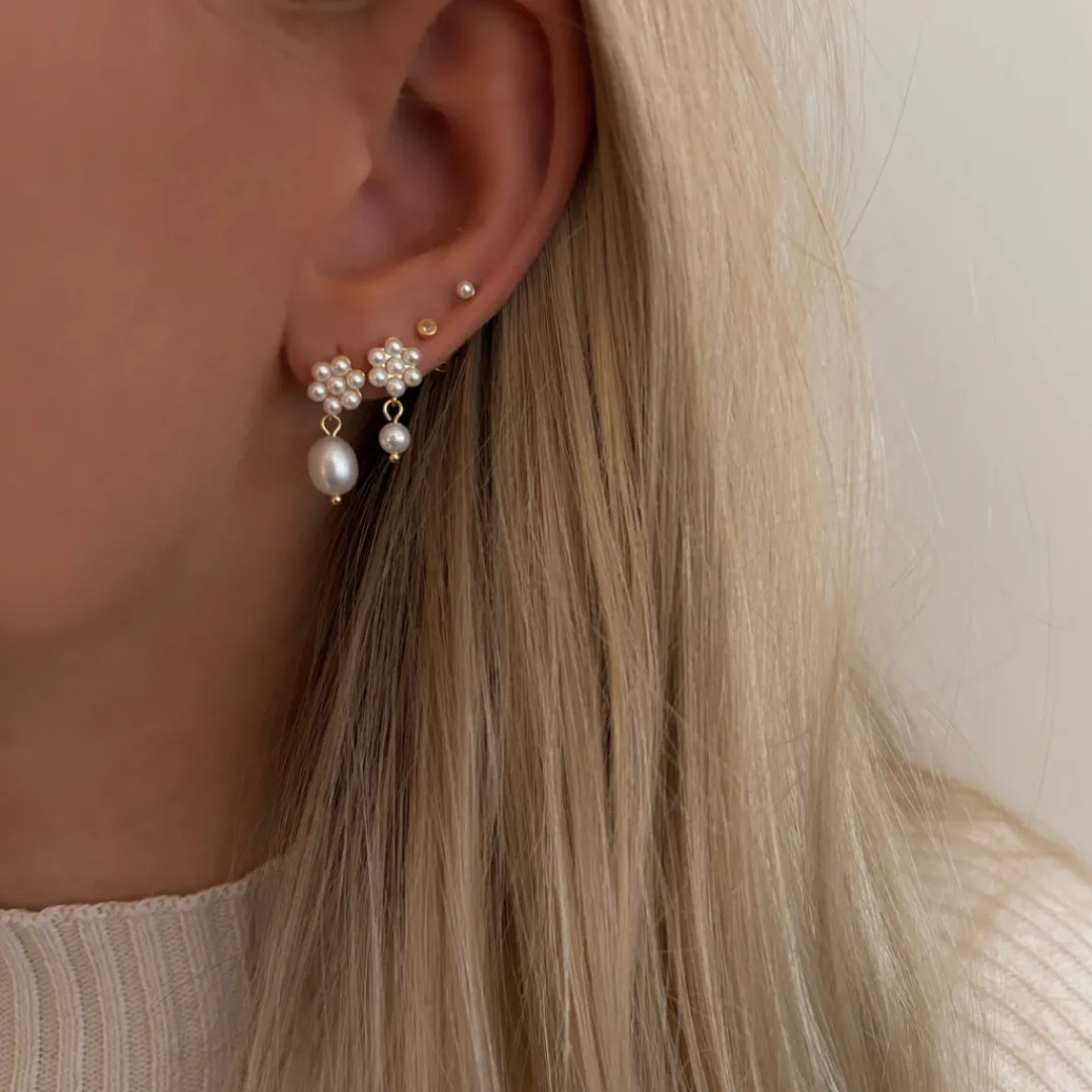 Nava Copenhagen Ørestikker | Øreringe>Fleur Earrings - Gold Plated
