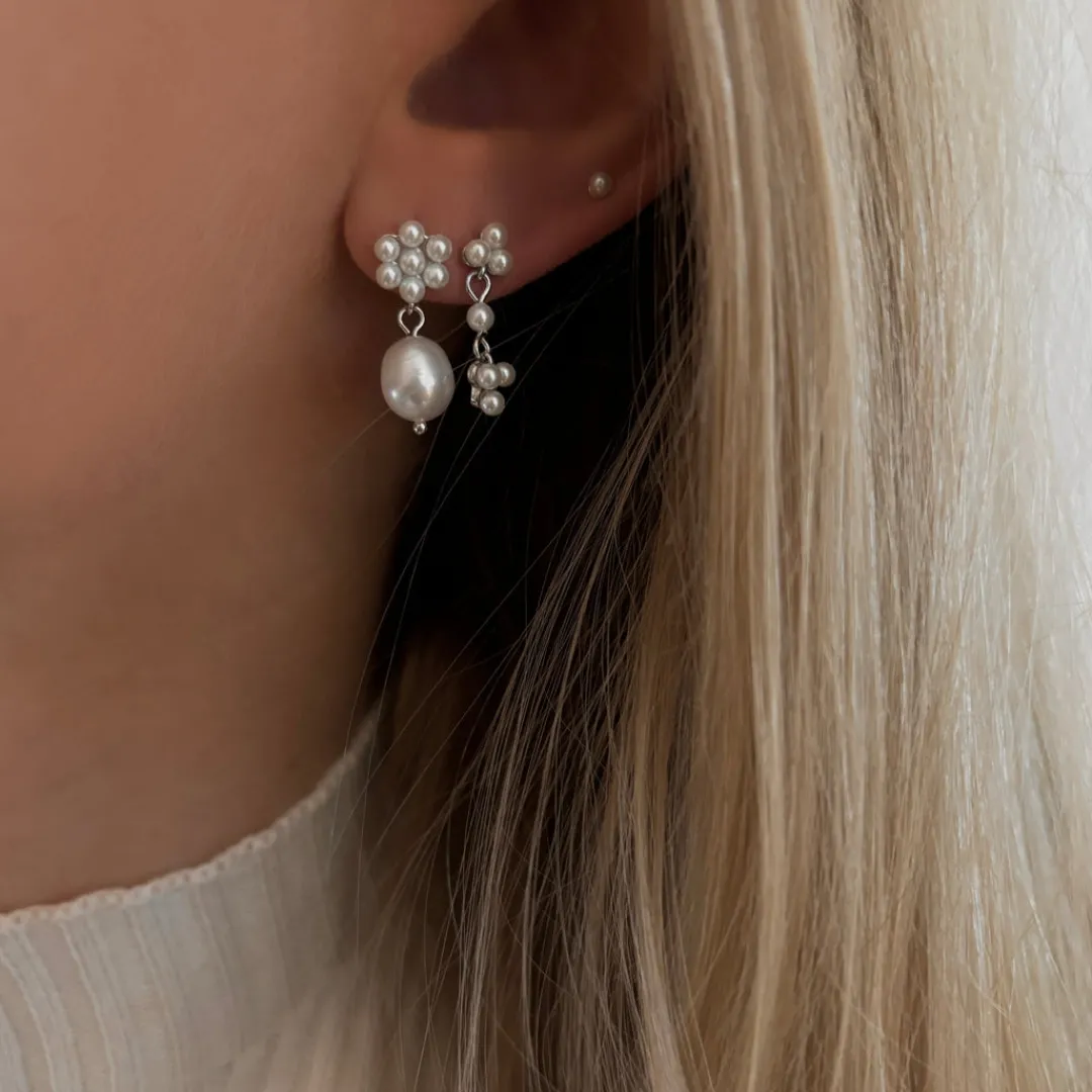 Nava Copenhagen Ørestikker | Øreringe>Fleur Earrings - Silver