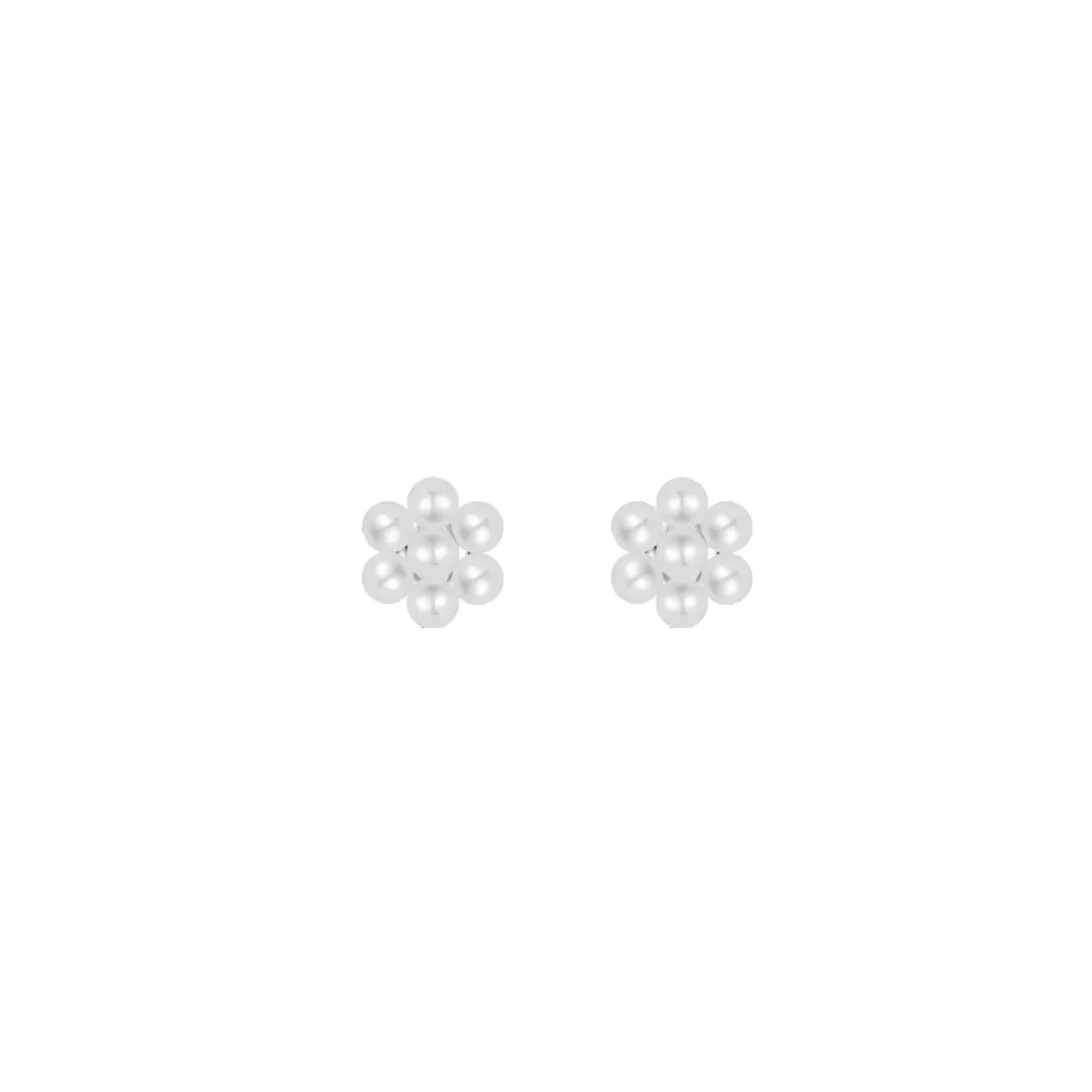Nava Copenhagen Ørestikker | Øreringe>Flora Petite Studs - Silver