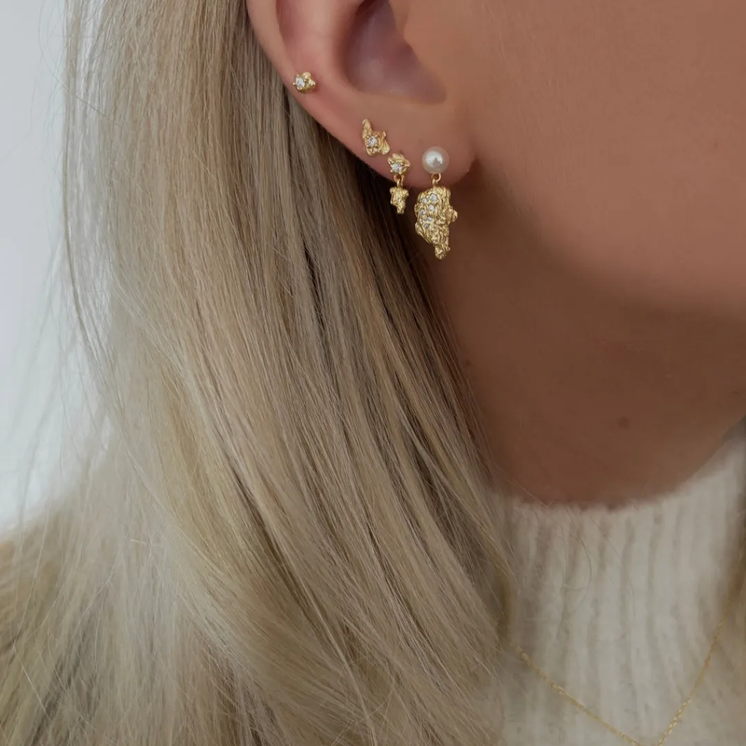 Nava Copenhagen Øreringe | Ørestikker>Gaia Earrings - Gold Plated