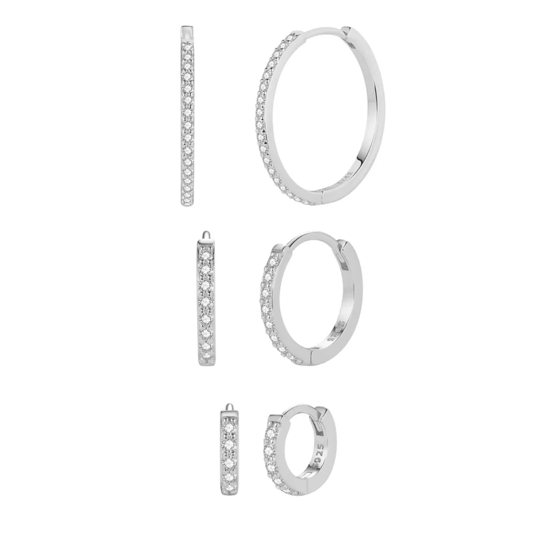 Nava Copenhagen Hoops | Øreringe>Jewelry Set | Aquila Hoops - Silver