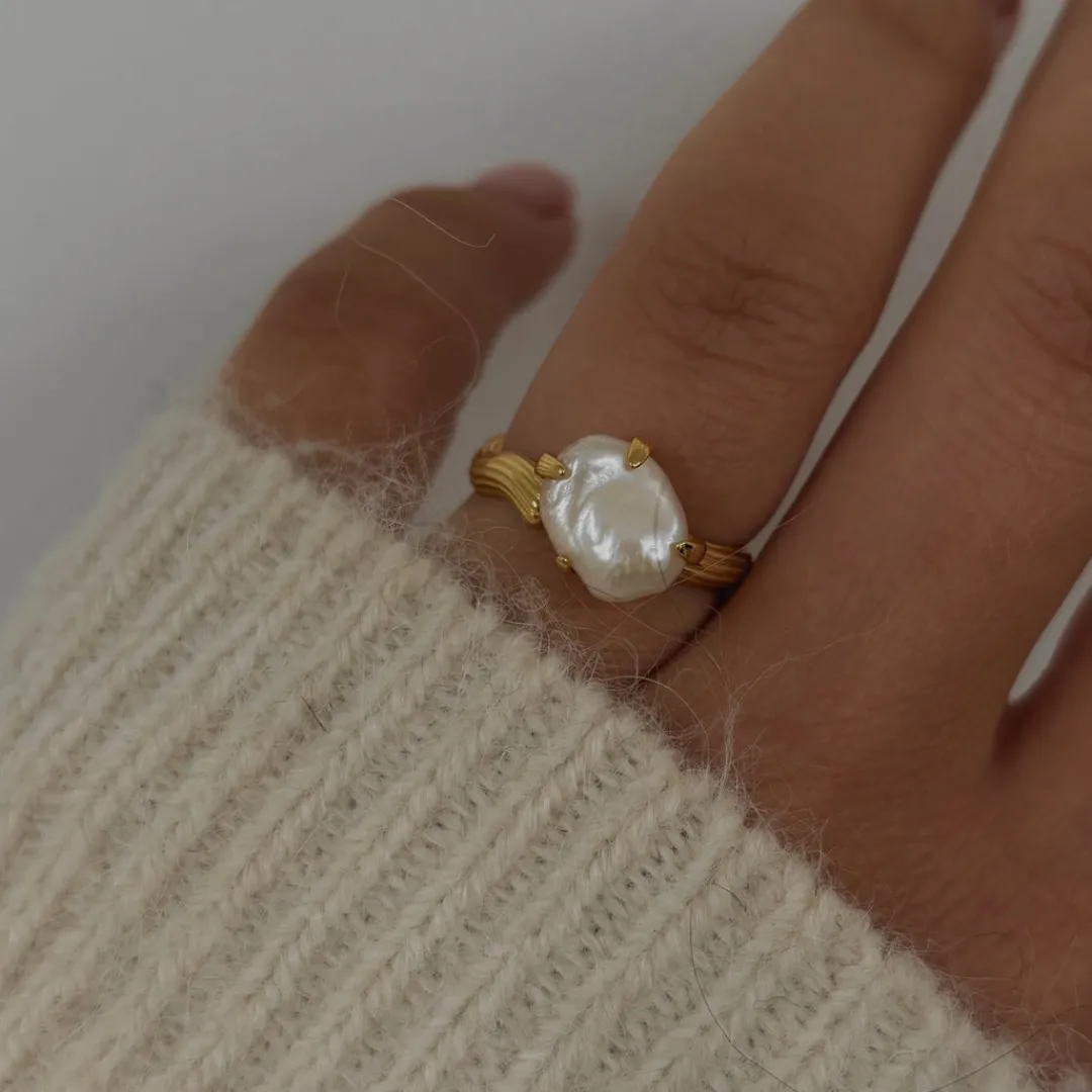 Nava Copenhagen Ringe>Lorien Ring - Gold Plated