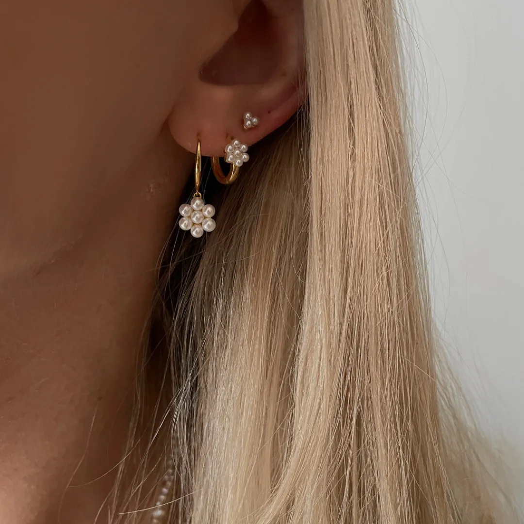 Nava Copenhagen Ørestikker | Øreringe>Lotus Earrings - Gold Plated