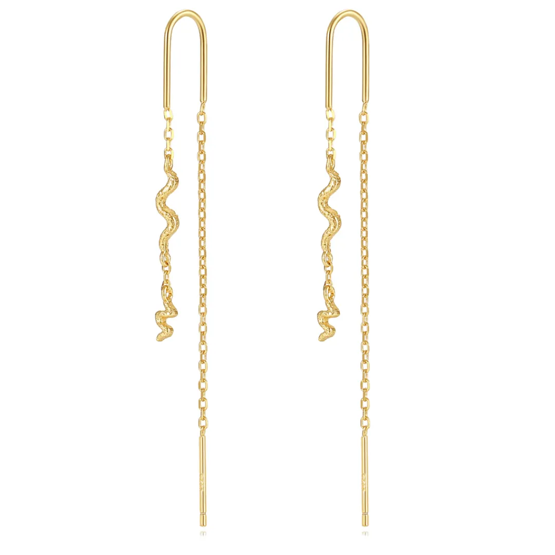 Nava Copenhagen Øretråde | Øreringe>Mamba Earrings - Gold Plated