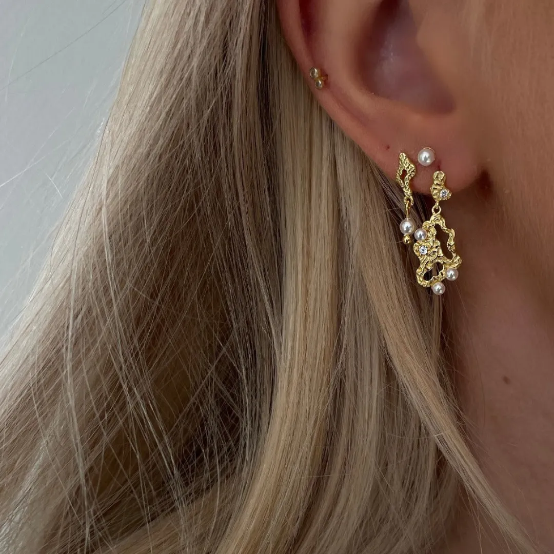 Nava Copenhagen Øreringe | Ørestikker>Mira Petite Studs - Gold Plated
