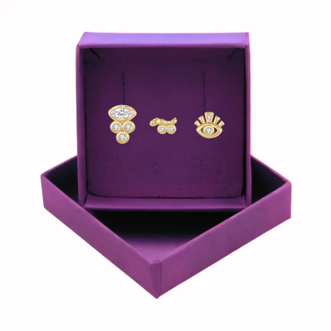 Nava Copenhagen Ørestikker | Øreringe>Nava Box #Ancient - Gold Plated