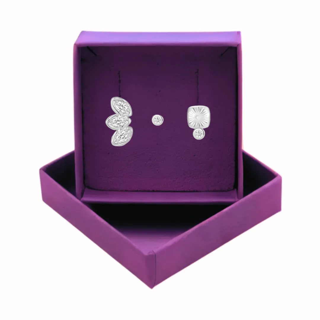 Nava Copenhagen Ørestikker>Nava Box #Mystic - Silver