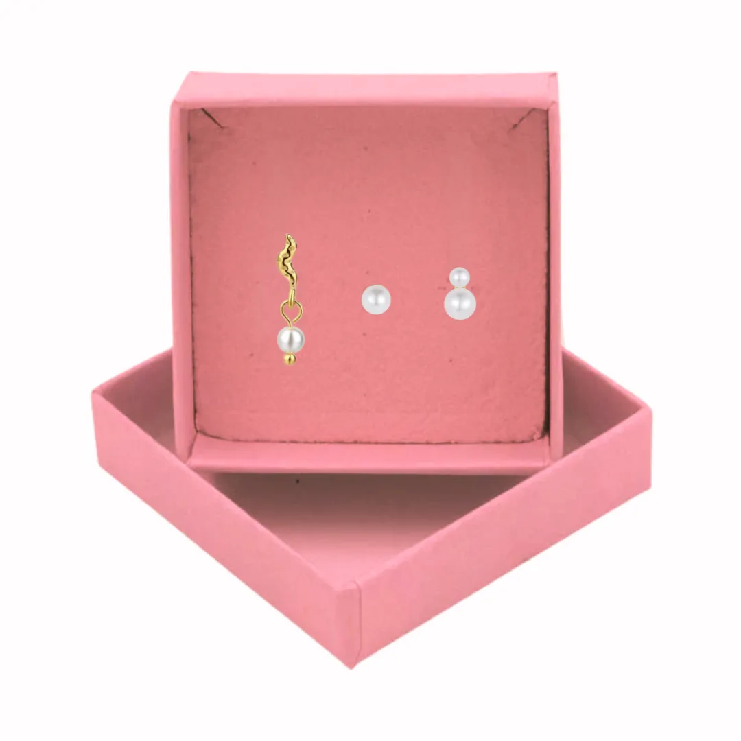 Nava Copenhagen Ørestikker | Øreringe>Nava Box #Pearl Love - Gold Plated