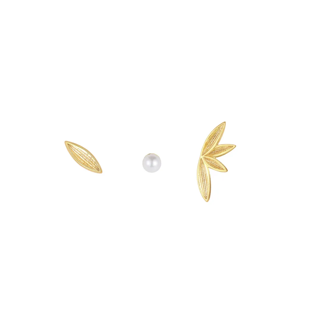 Nava Copenhagen Ørestikker | Øreringe>Nava Box #Pearly Bamboo - Gold Plated