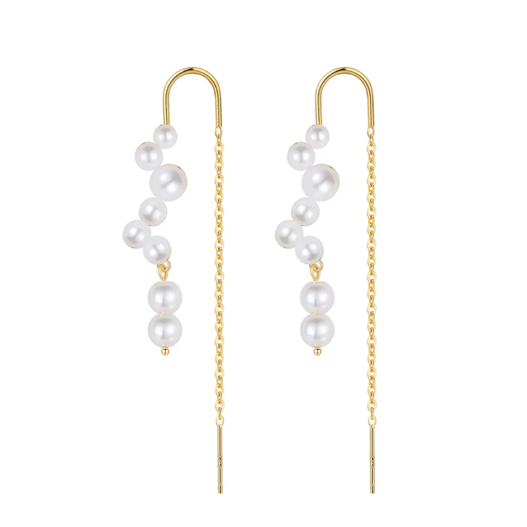 Nava Copenhagen Øreringe | Øretråde>Primrose Earrings - Gold Plated