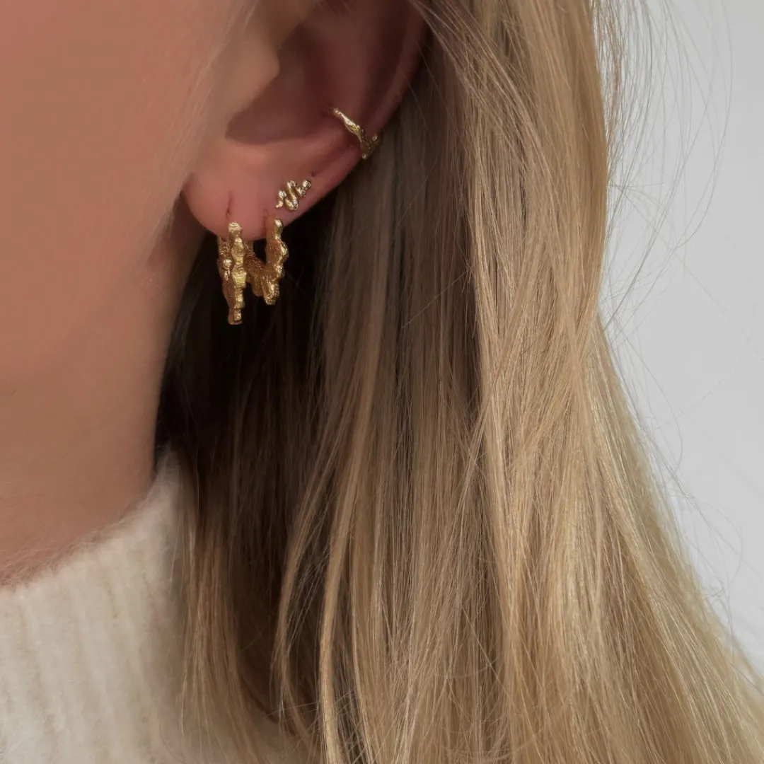 Nava Copenhagen Ørestikker | Øreringe>Python Petite Studs - Gold Plated