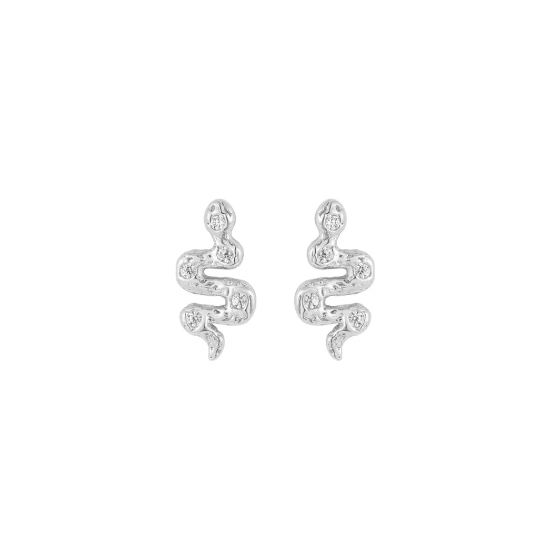 Nava Copenhagen Ørestikker | Øreringe>Python Petite Studs - Silver