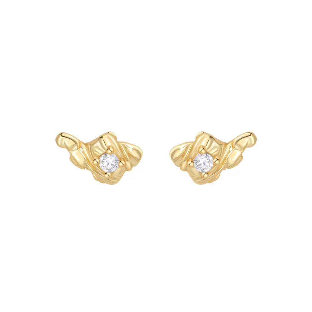 Nava Copenhagen Øreringe | Ørestikker>Rain Petite Studs - Gold Plated