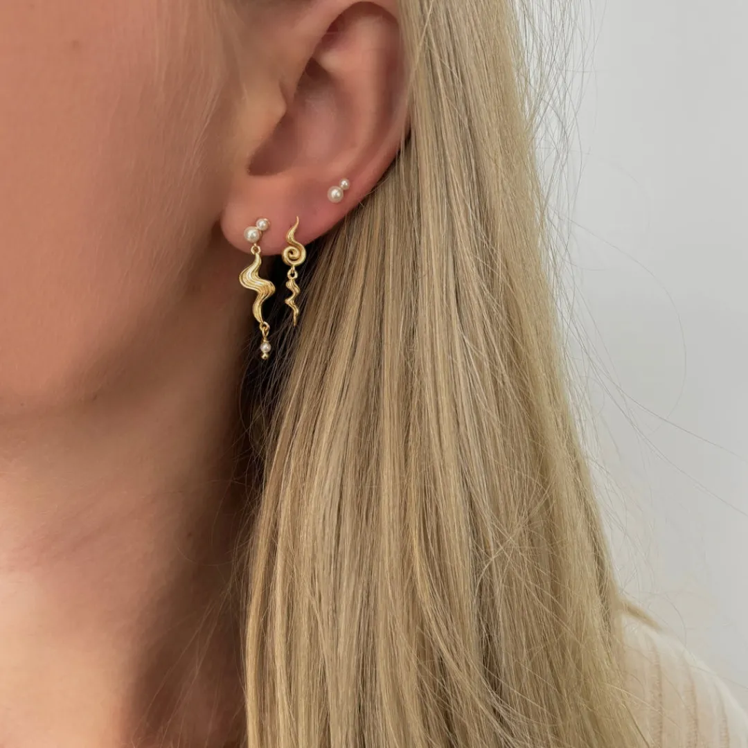 Nava Copenhagen Ørestikker | Øreringe>Reviera Earrings - Gold Plated