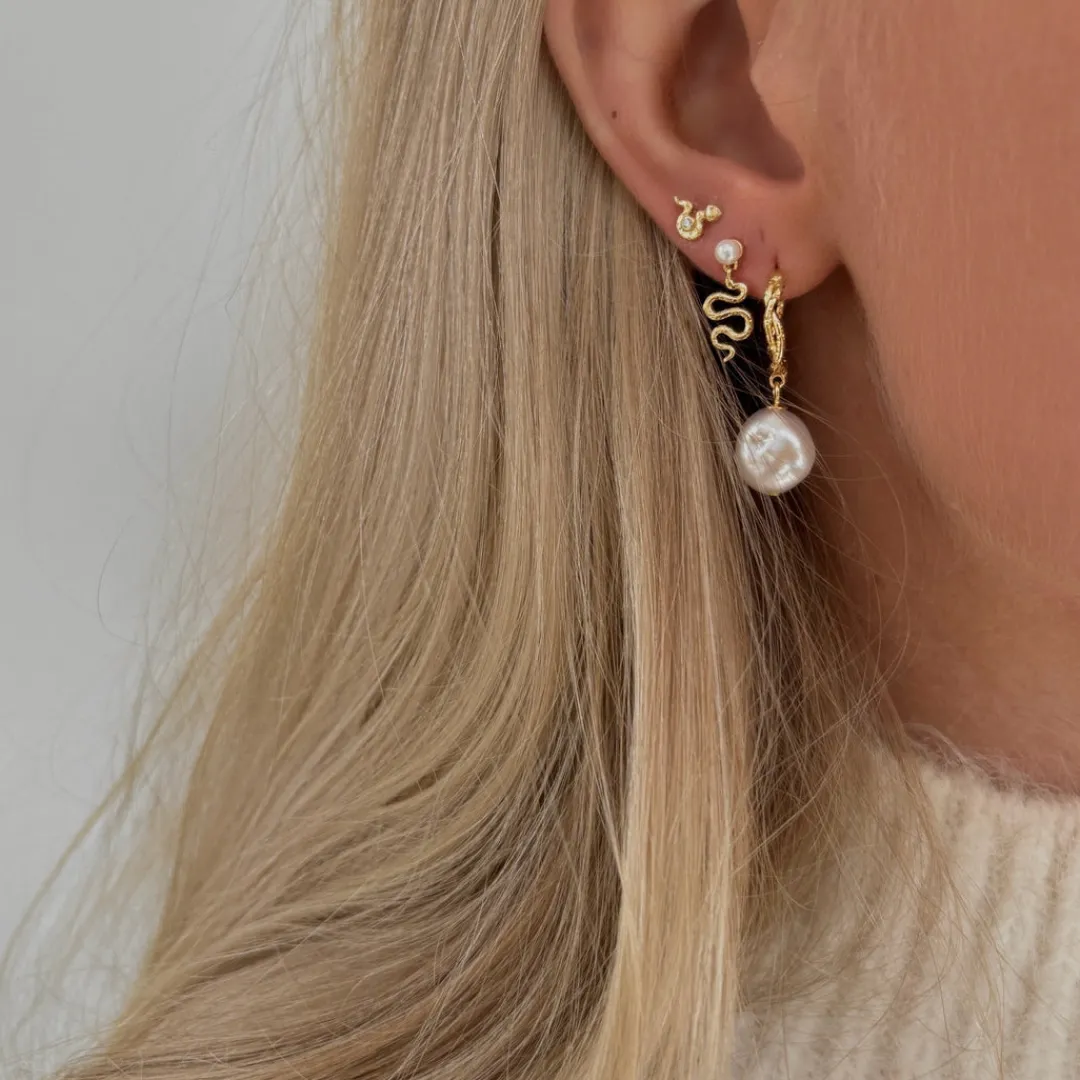 Nava Copenhagen Ørestikker | Øreringe>Viper Petite Studs - Gold Plated